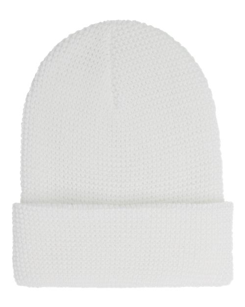 Waffle Cuffed Knit Beanie