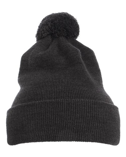 Pom-Pom Cuffed Knit Beanie