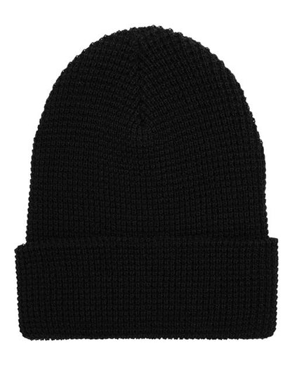 Waffle Cuffed Knit Beanie