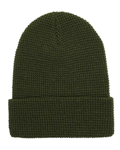 Waffle Cuffed Knit Beanie
