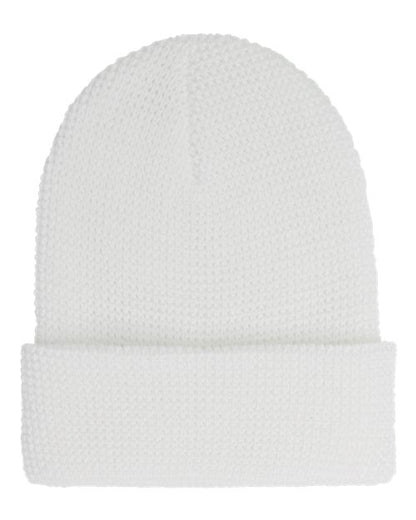 Waffle Cuffed Knit Beanie