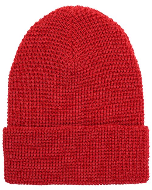 Waffle Cuffed Knit Beanie