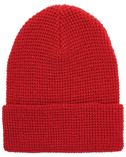 Waffle Cuffed Knit Beanie