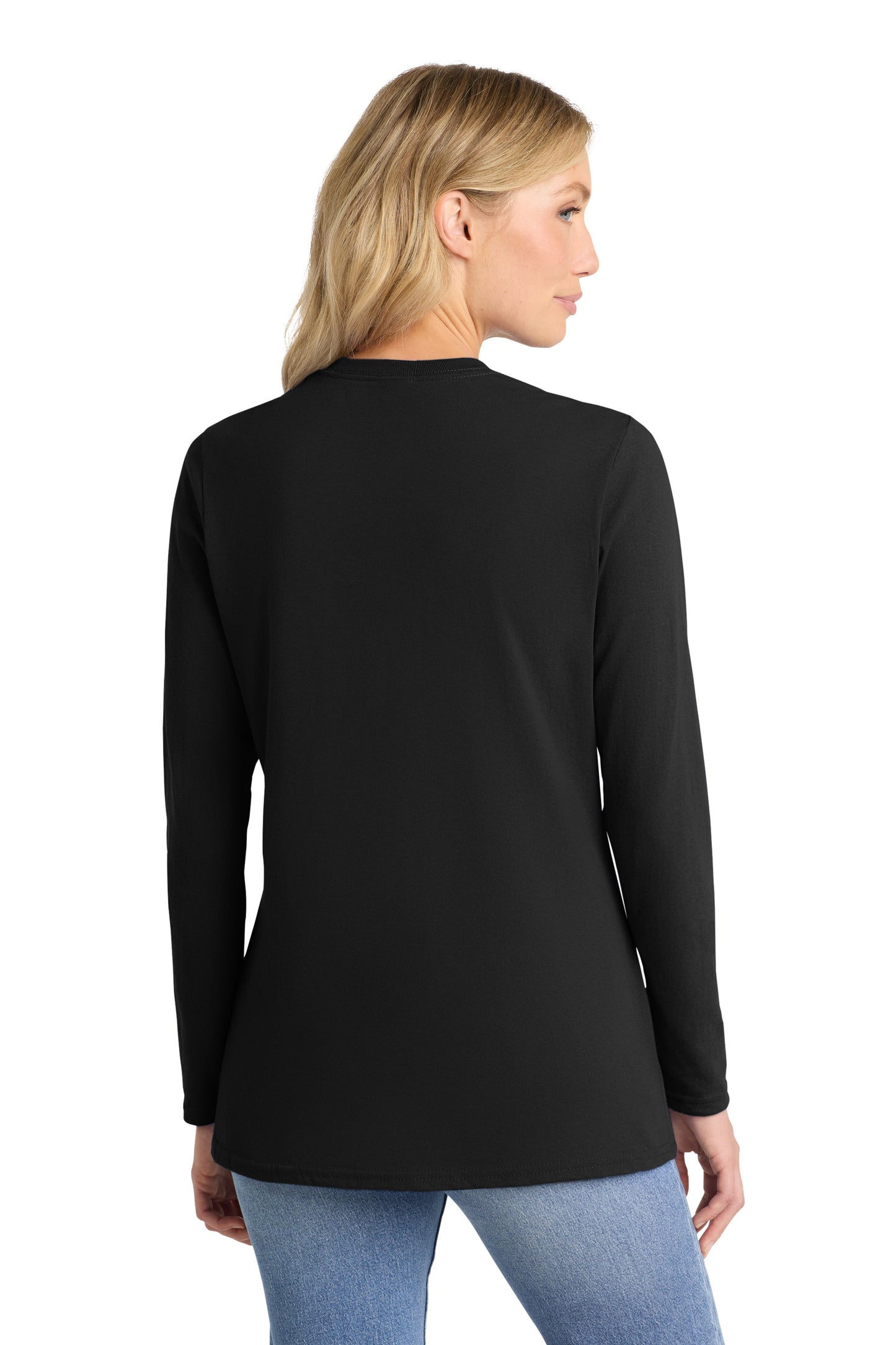 Port & Co™ Women's Long Sleeve Core Cotton Tee. LPC54LS