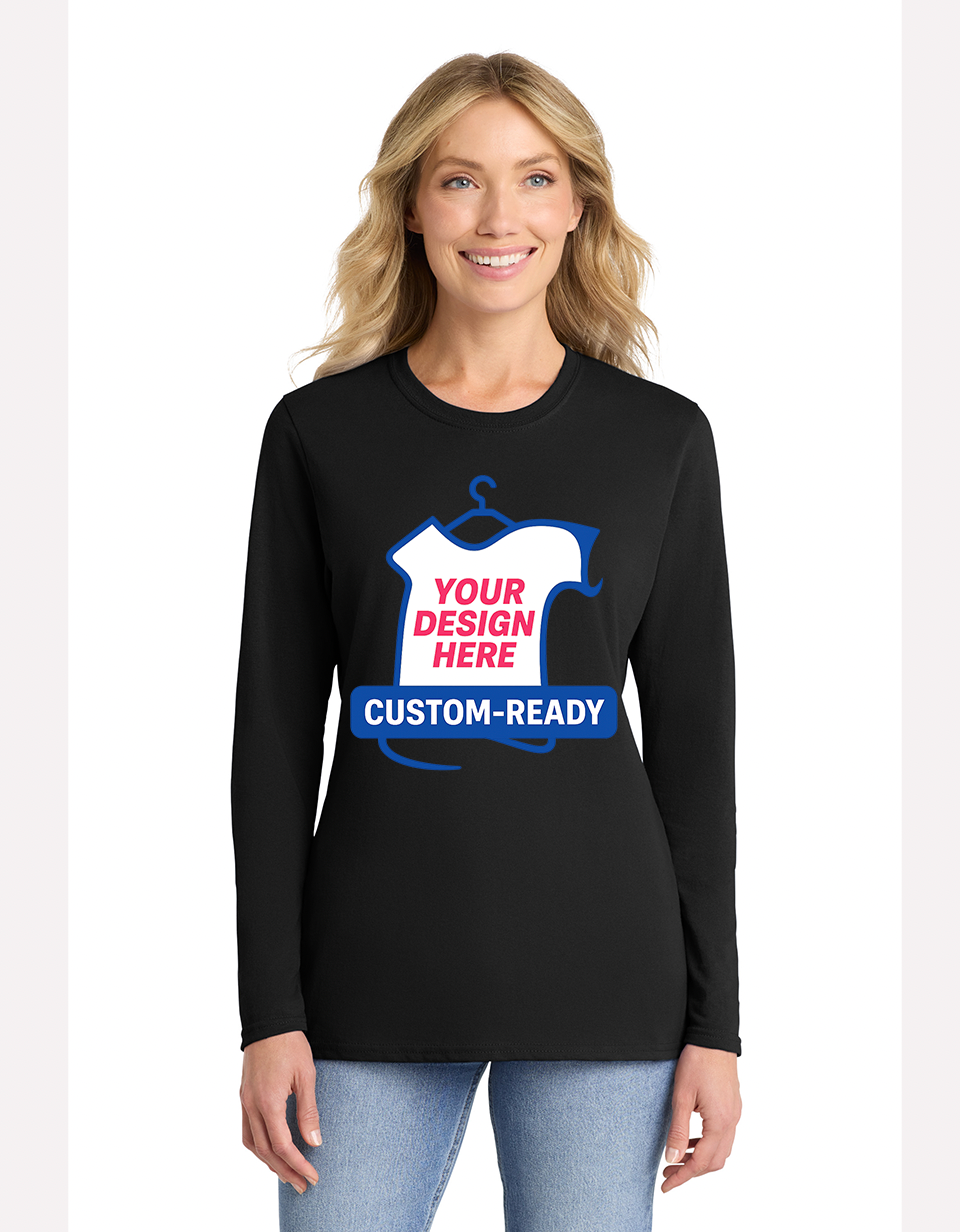 Port & Co™ Women's Long Sleeve Core Cotton Tee. LPC54LS