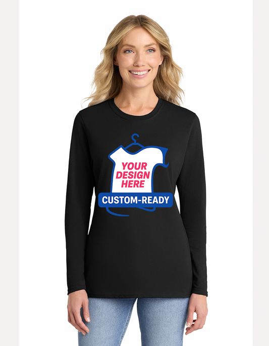 Port & Co™ Women's Long Sleeve Core Cotton Tee. LPC54LS