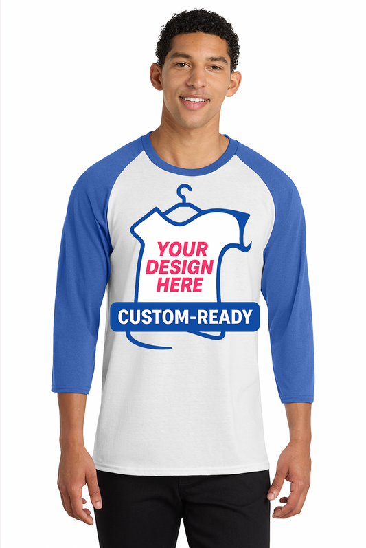 Port & Co™ Core Blend 3/4-Sleeve Raglan Tee