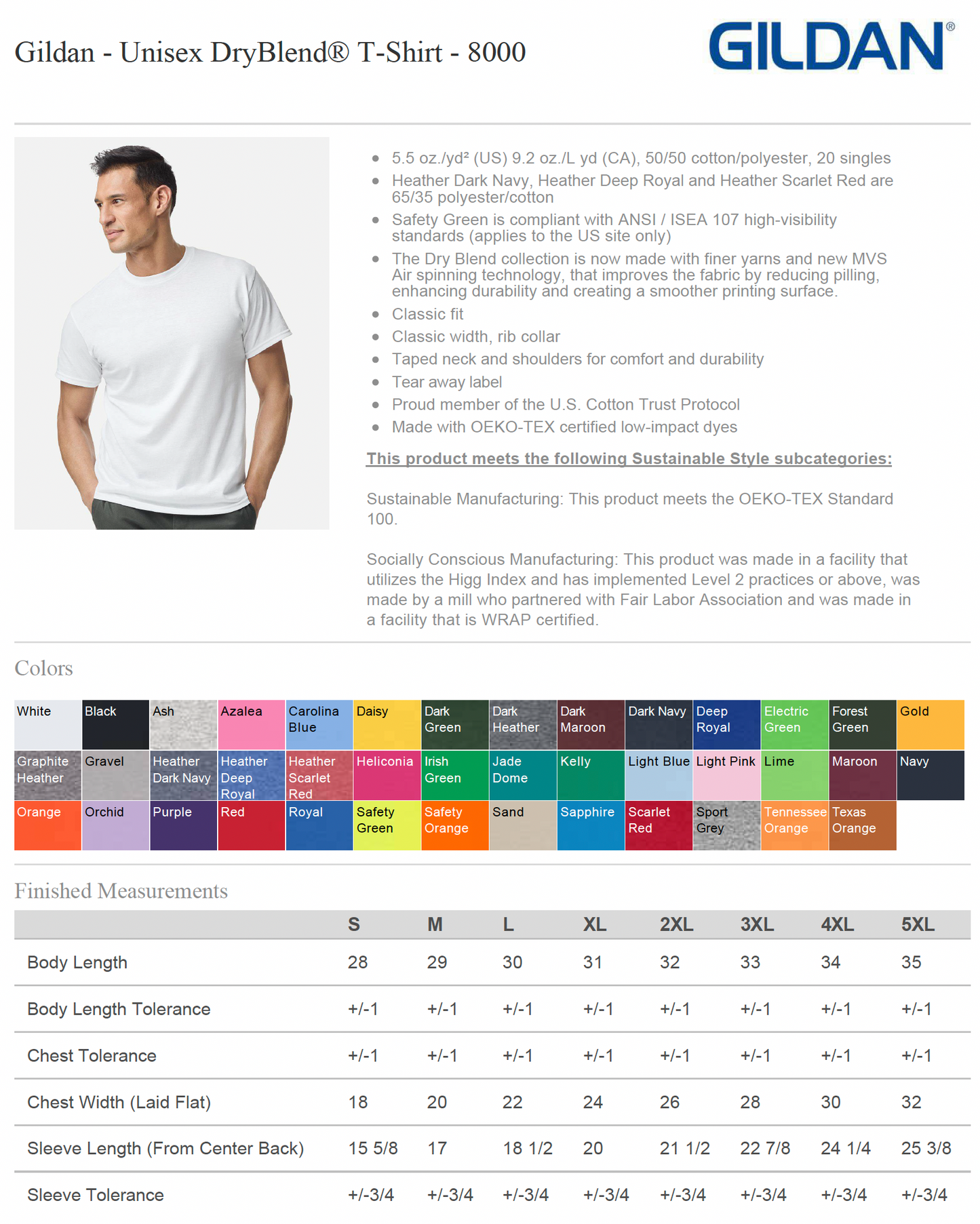 Unisex DryBlend® T-Shirt - 8000